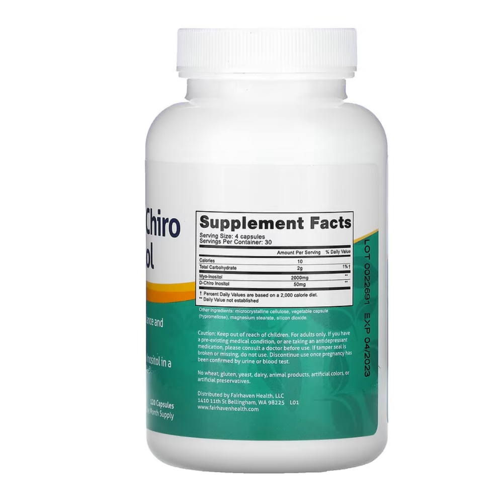 MYO + D - CHIRO INOSITOL 120 CAP FAIRHAVEN HEALTH