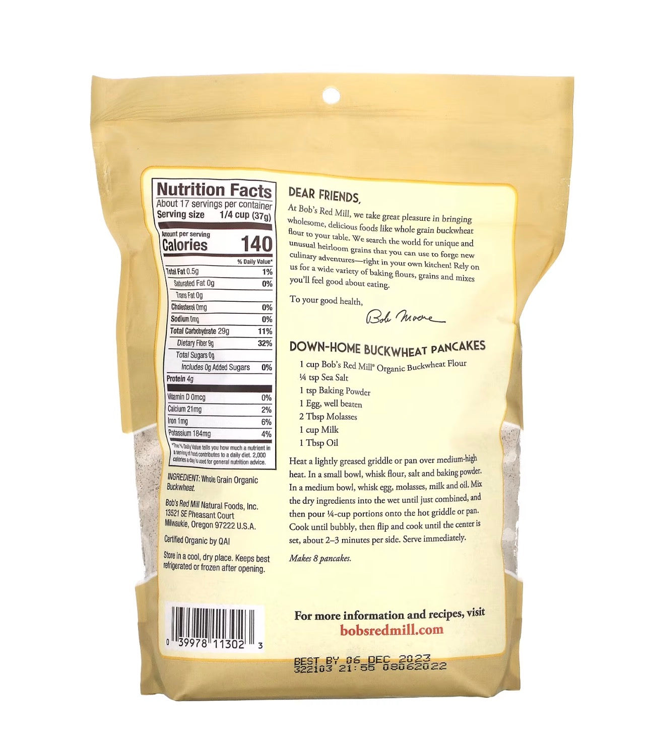 ORGANIC BUCKWHEAT FLOUR