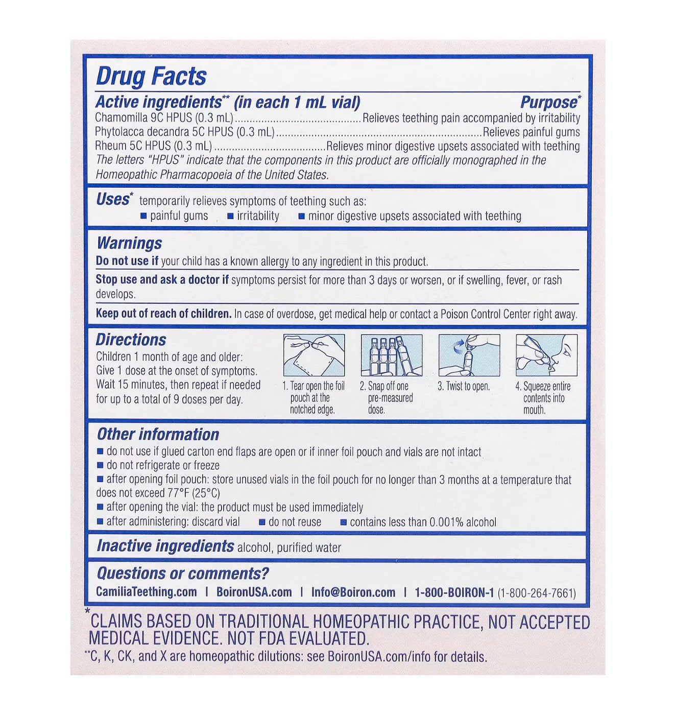 CAMILIA TEETHING RELIEF 30 DOSES