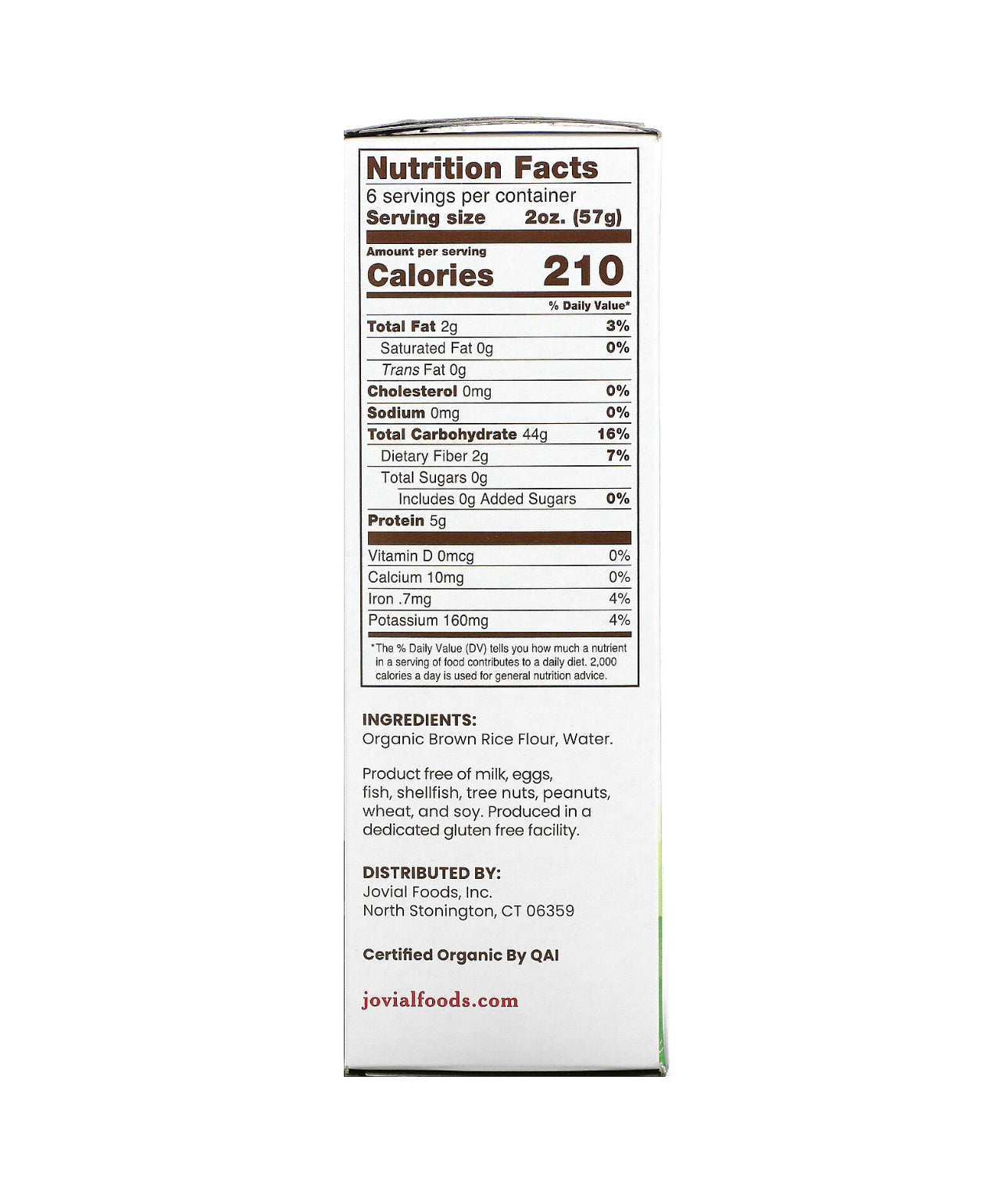 PASTA PENNE GLUTEN FREE JOVIAL