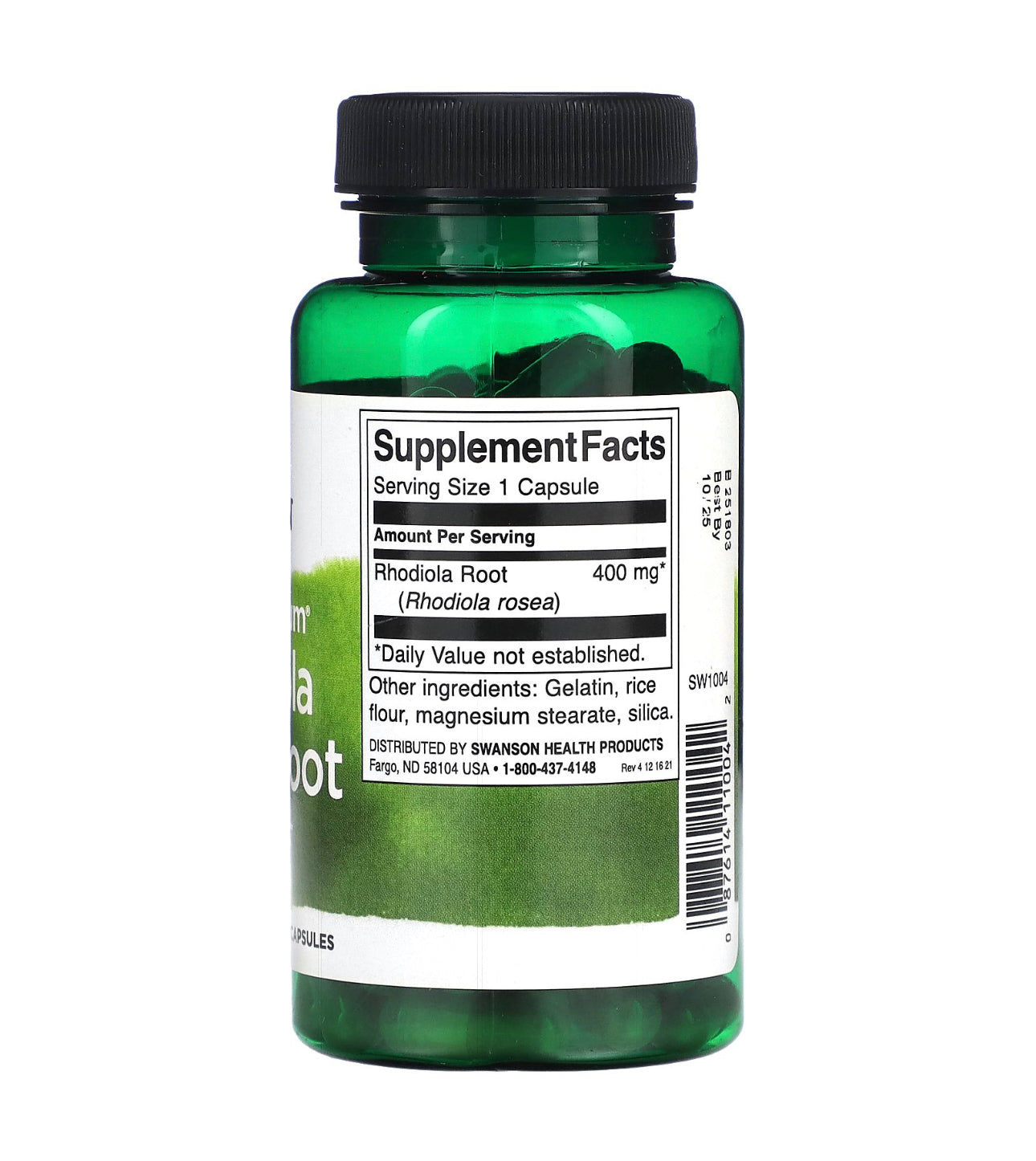 SWANSON RHODIOLA ROSEA ROOT 100 CAP