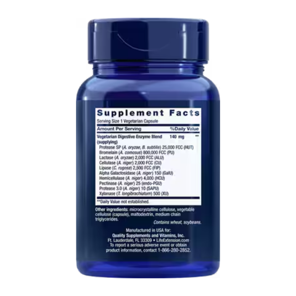 SUPER DIGESTIVE ENZYMES 60CAP LIFE EXTENSION