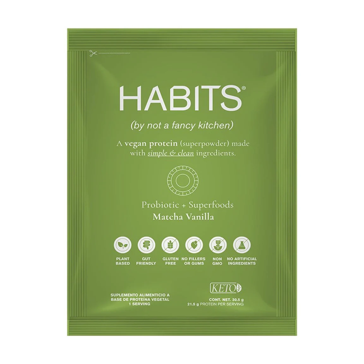 SASCHETS INDIVIDUAL MATCHA VAINILLA HABITS