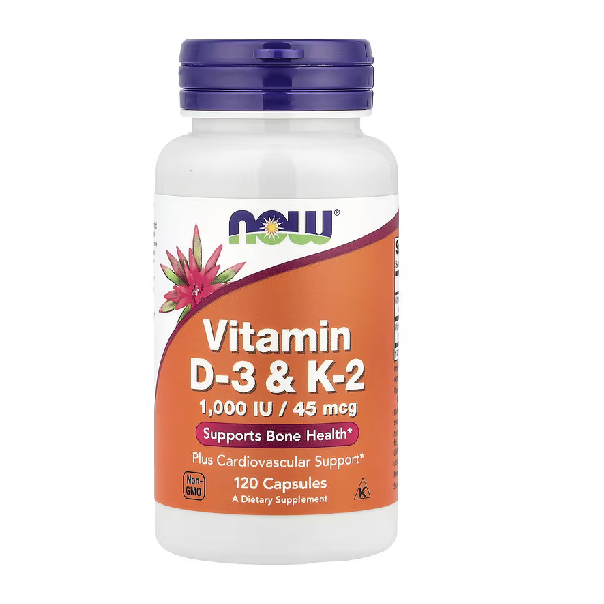 CAPSULAS VITAMIN D-3 & K-2 NOW