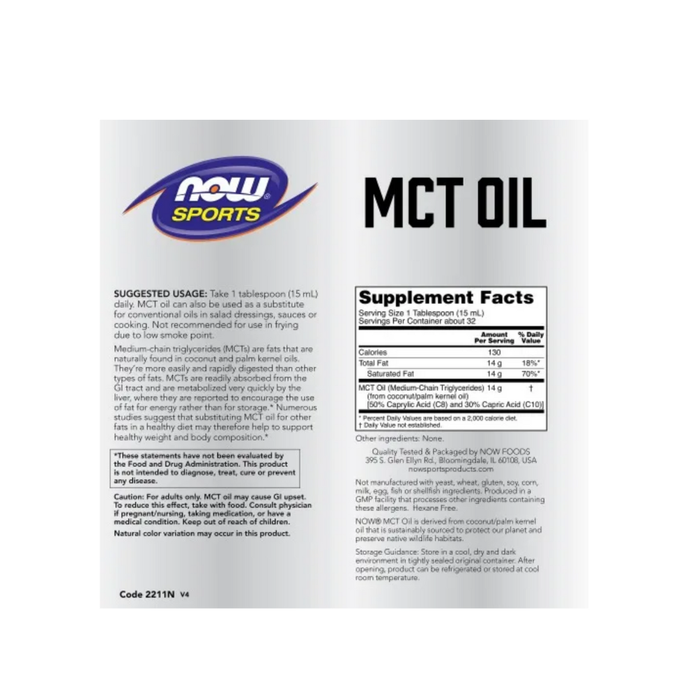 ACEITE DE MCT PURO 473ML