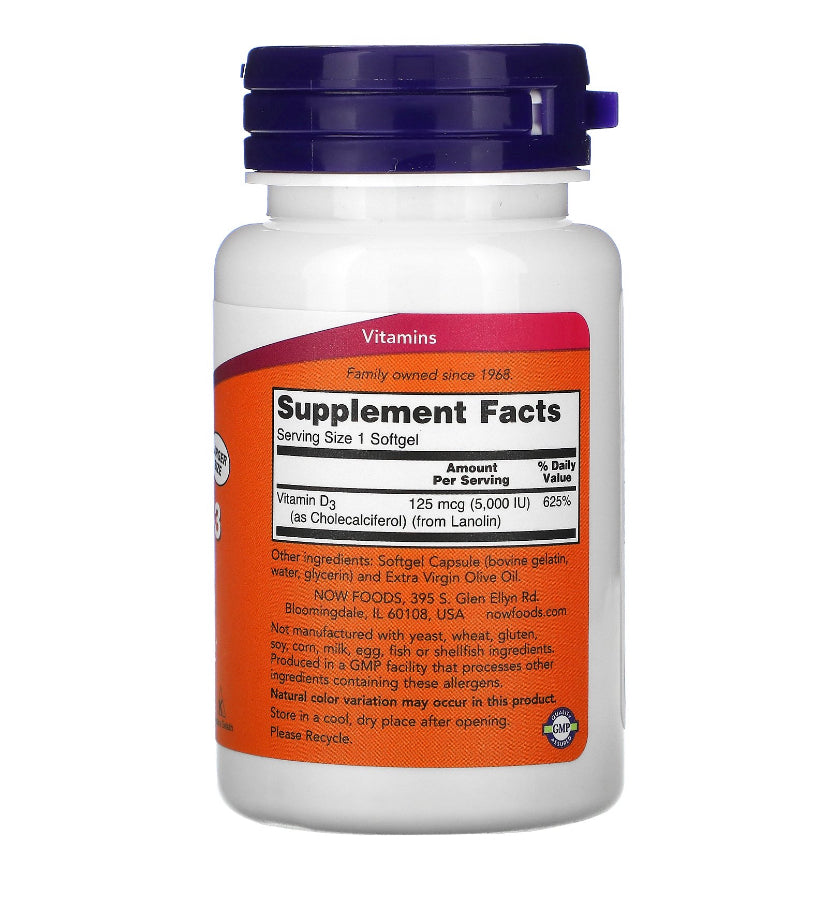 VITAMINA D3 5000UI 240 CAP NOW