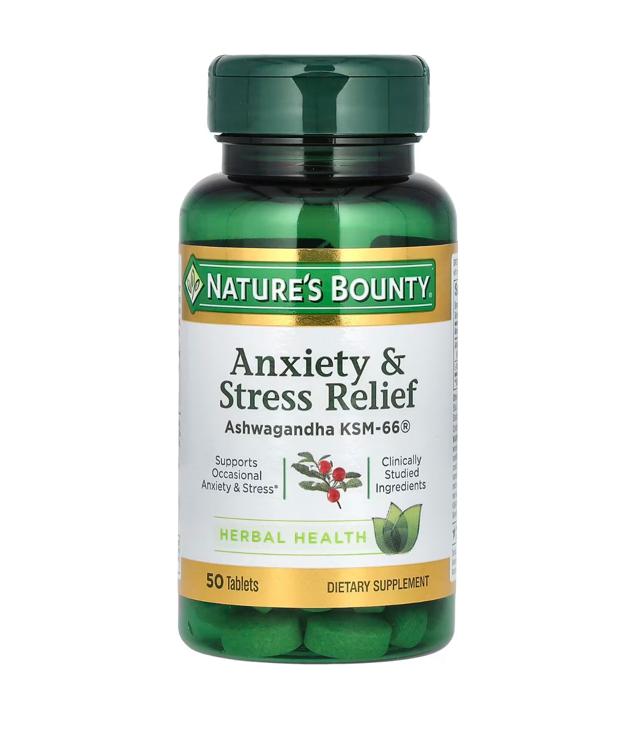 ANXIETY & STRESS RELIF 50 CAP NATURES BOUNTY