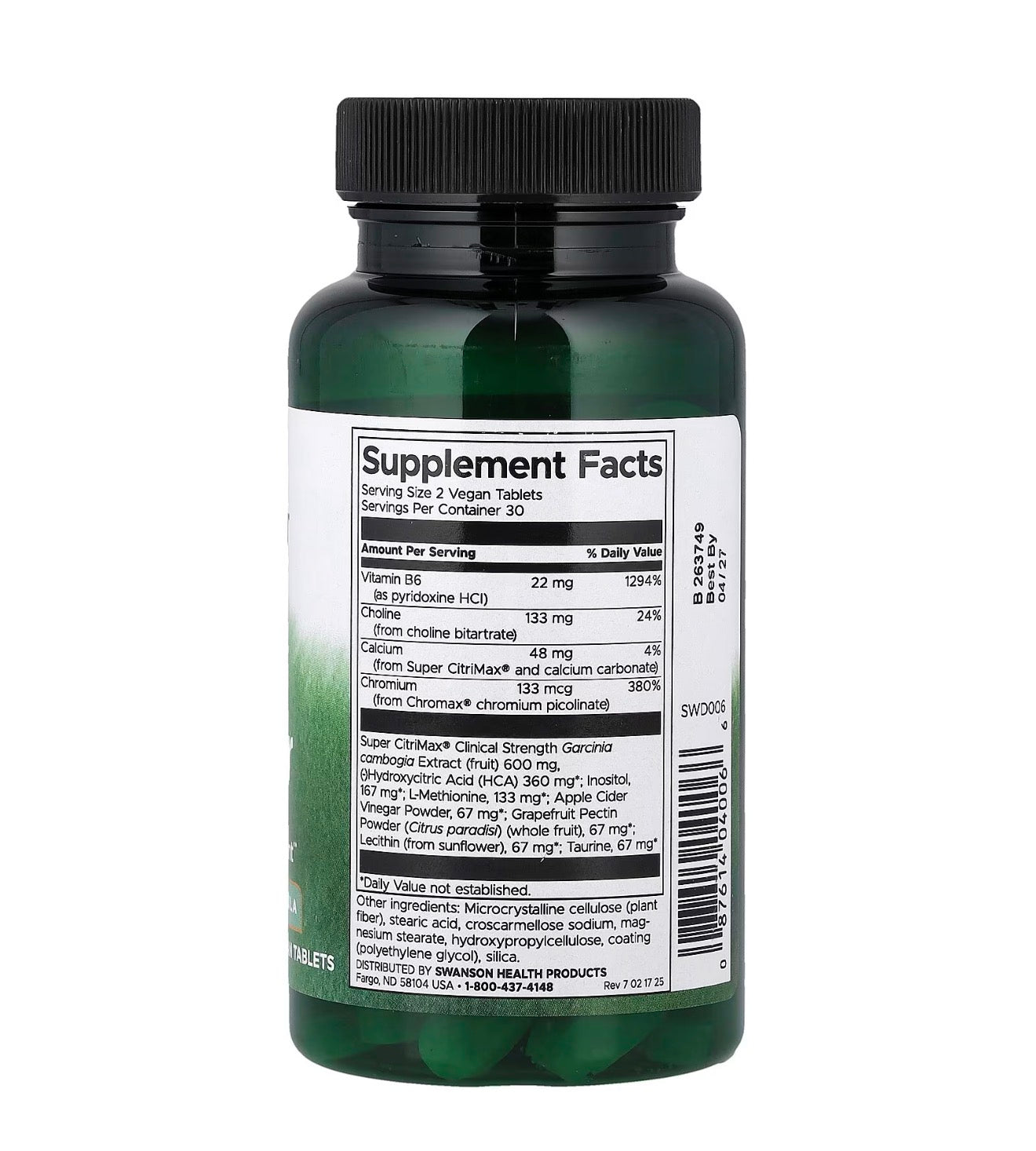 FAT BURNER SWANSON 60 CAPS