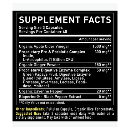 ORGANIC APPLE CIDER VINAGAR DIGESTIVE COMPLEX