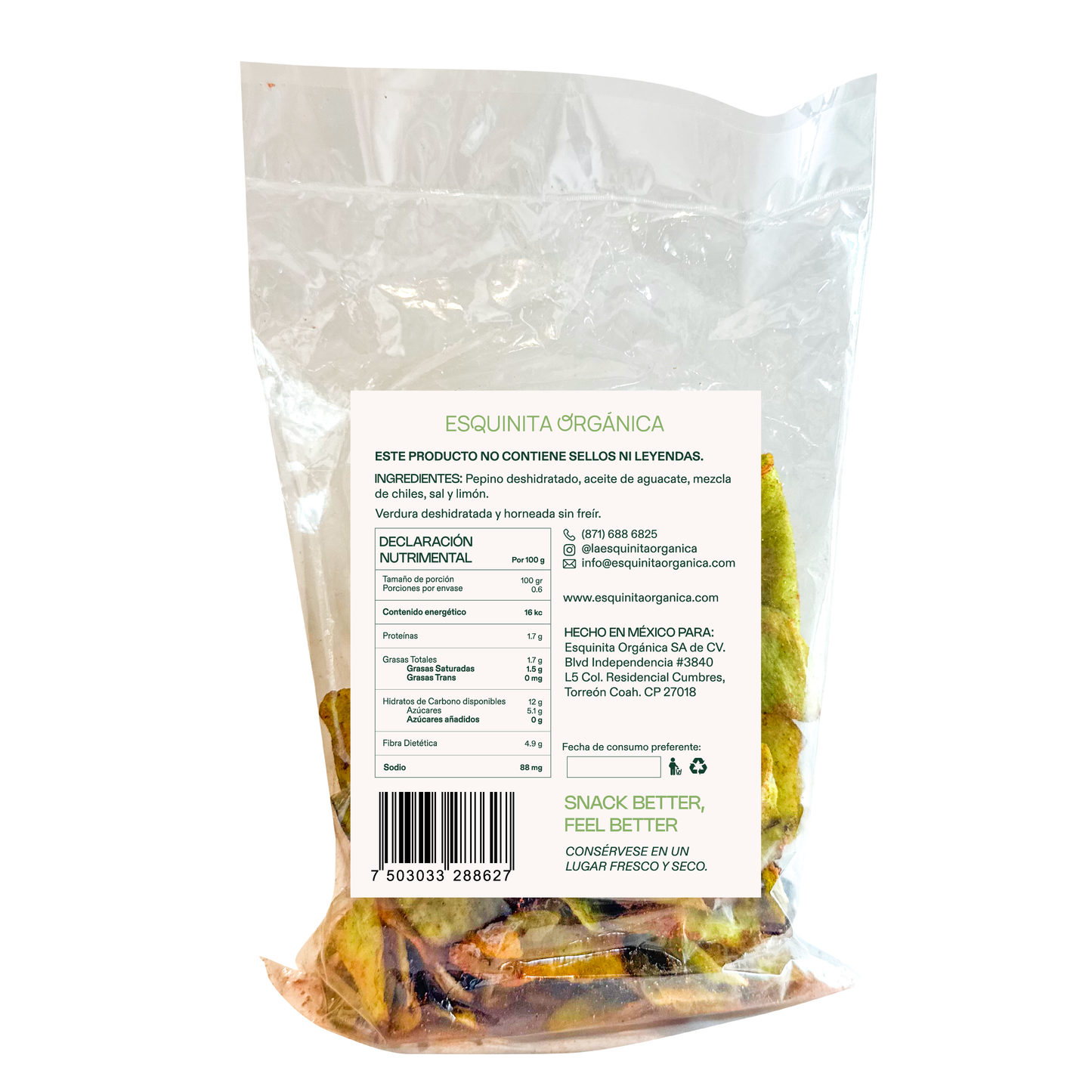 CHIPS DE PEPINO JALAPEÑO 60G