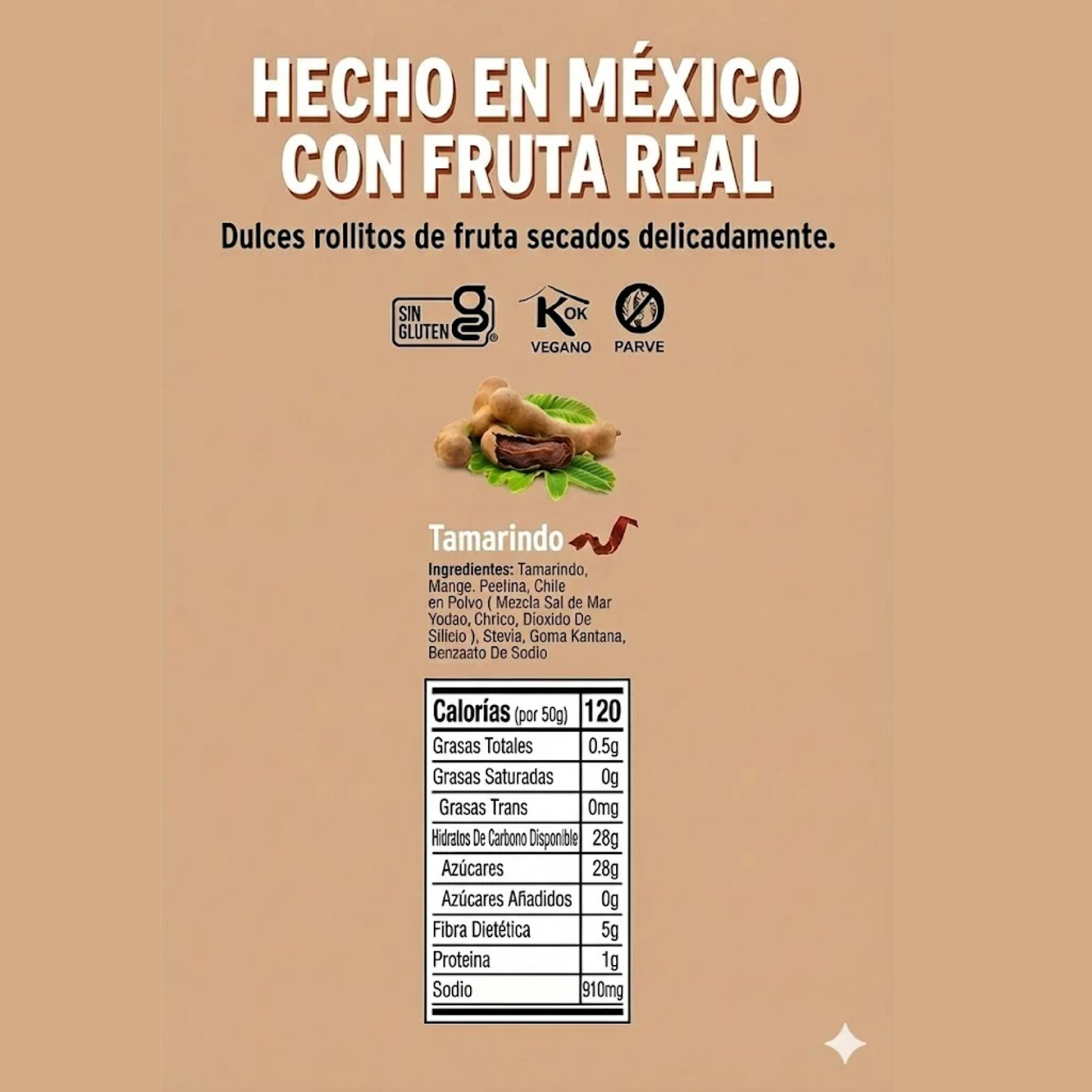 TIRA DE TAMARINDO FRUTIQUE 50G